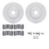 2512-54063 Geoperformance Drilled/Slotted Rotors w/5000 Advanced Brake Pads Kit & Hardware, 2013-2014 Ford/Lincoln/Mercury/Mazda - image 1