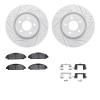 2512-54068 Geoperformance Drilled/Slotted Rotors w/5000 Advanced Brake Pads Kit & Hardware, 2015-2020 Ford/Lincoln/Mercury/Mazda - image 1