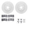 2512-54070 Geoperformance Drilled/Slotted Rotors w/5000 Advanced Brake Pads Kit & Hardware, Fits Select Ford/Lincoln/Mercury/Maz - image 1