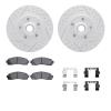 2512-54099 Geoperformance Drilled/Slotted Rotors w/5000 Advanced Brake Pads Kit & Hardware, 2003-2011 Ford/Lincoln/Mercury/Mazda - image 1