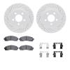 2512-54118 Geoperformance Drilled/Slotted Rotors w/5000 Advanced Brake Pads Kit & Hardware, 2003-2011 Ford/Lincoln/Mercury/Mazda - image 1