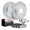 2512-54125 Geoperformance Drilled/Slotted Rotors w/5000 Advanced Brake Pads Kit & Hardware, 2010-2011 Ford/Lincoln/Mercury/Mazda - image 1