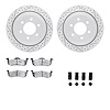 2512-54128 Geoperformance Drilled/Slotted Rotors w/5000 Advanced Brake Pads Kit & Hardware, 2010-2017 Ford/Lincoln/Mercury/Mazda - image 1