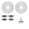 2512-54169 Geoperformance Drilled/Slotted Rotors w/5000 Advanced Brake Pads Kit & Hardware, 2005-2012 Ford/Lincoln/Mercury/Mazda - image 1
