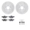 2512-54170 Geoperformance Drilled/Slotted Rotors w/5000 Advanced Brake Pads Kit & Hardware, 2008-2012 Ford/Lincoln/Mercury/Mazda - image 1