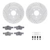 2512-54171 Geoperformance Drilled/Slotted Rotors w/5000 Advanced Brake Pads Kit & Hardware, 2009-2012 Ford/Lincoln/Mercury/Mazda - image 1