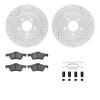 2512-54173 Geoperformance Drilled/Slotted Rotors w/5000 Advanced Brake Pads Kit & Hardware, 2009-2012 Ford/Lincoln/Mercury/Mazda - image 1