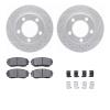 2512-54188 Geoperformance Drilled/Slotted Rotors w/5000 Advanced Brake Pads Kit & Hardware, 2007-2015 Ford/Lincoln/Mercury/Mazda - image 1