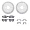 2512-54190 Geoperformance Drilled/Slotted Rotors w/5000 Advanced Brake Pads Kit & Hardware, 2007-2010 Ford/Lincoln/Mercury/Mazda - image 1