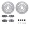 2512-54195 Geoperformance Drilled/Slotted Rotors w/5000 Advanced Brake Pads Kit & Hardware, 2011-2015 Ford/Lincoln/Mercury/Mazda - image 1
