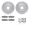 2512-54204 Geoperformance Drilled/Slotted Rotors w/5000 Advanced Brake Pads Kit & Hardware, 2011-2019 Ford/Lincoln/Mercury/Mazda - image 1