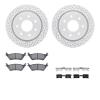 2512-54207 Geoperformance Drilled/Slotted Rotors w/5000 Advanced Brake Pads Kit & Hardware, 2012-2014 Ford/Lincoln/Mercury/Mazda - image 1