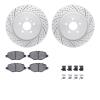 2512-54215 Geoperformance Drilled/Slotted Rotors w/5000 Advanced Brake Pads Kit & Hardware, 2013-2019 Ford/Lincoln/Mercury/Mazda - image 1