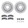 2512-54223 Geoperformance Drilled/Slotted Rotors w/5000 Advanced Brake Pads Kit & Hardware, 2010-2021 Ford/Lincoln/Mercury/Mazda - image 1