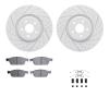 2512-54226 Geoperformance Drilled/Slotted Rotors w/5000 Advanced Brake Pads Kit & Hardware, 2014-2019 Ford/Lincoln/Mercury/Mazda - image 1