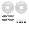 2512-54229 Geoperformance Drilled/Slotted Rotors w/5000 Advanced Brake Pads Kit & Hardware, 2018-2021 Ford/Lincoln/Mercury/Mazda - image 1