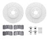 2512-54371 Geoperformance Drilled/Slotted Rotors w/5000 Advanced Brake Pads Kit & Hardware, Fits Select Ford/Lincoln/Mercury/Maz - image 1