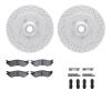 2512-54471 Geoperformance Drilled/Slotted Rotors w/5000 Advanced Brake Pads Kit & Hardware, 1999-2004 Ford/Lincoln/Mercury/Mazda - image 1