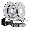 2512-54516 Geoperformance Drilled Brake Rotors w/5000 Advanced Brake Pads Kit & Hardware, 2004-2009 Ford/Lincoln/Mercury/Mazda,  - image 1