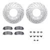 2512-54537 Geoperformance Drilled/Slotted Rotors w/5000 Advanced Brake Pads Kit & Hardware, 2010-2012 Ford/Lincoln/Mercury/Mazda - image 1