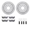 2512-55000 Geoperformance Drilled/Slotted Rotors w/5000 Advanced Brake Pads Kit & Hardware, 2003-2011 Ford/Lincoln/Mercury/Mazda - image 1