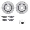 2512-55001 Geoperformance Drilled/Slotted Rotors w/5000 Advanced Brake Pads Kit & Hardware, 2017-2020 Ford/Lincoln/Mercury/Mazda - image 1