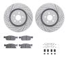2512-55010 Geoperformance Drilled/Slotted Rotors w/5000 Advanced Brake Pads Kit & Hardware, 2015-2020 Ford/Lincoln/Mercury/Mazda - image 1