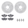 2512-56000 Geoperformance Drilled/Slotted Rotors w/5000 Advanced Brake Pads Kit & Hardware, 1995-1997 Ford/Lincoln/Mercury/Mazda - image 1