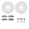 2512-56003 Geoperformance Drilled/Slotted Rotors w/5000 Advanced Brake Pads Kit & Hardware, 2003-2011 Ford/Lincoln/Mercury/Mazda - image 1