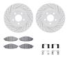 2512-56004 Geoperformance Drilled/Slotted Rotors w/5000 Advanced Brake Pads Kit & Hardware, 2003-2011 Ford/Lincoln/Mercury/Mazda - image 1