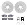 2512-58006 Geoperformance Drilled/Slotted Rotors w/5000 Advanced Brake Pads Kit & Hardware, 1999-2004 Acura/Honda, Position: Fro - image 1