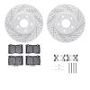 2512-58010 Geoperformance Drilled/Slotted Rotors w/5000 Advanced Brake Pads Kit & Hardware, 2005-2012 Acura/Honda, Position: Fro - image 1