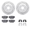 2512-58013 Geoperformance Drilled/Slotted Rotors w/5000 Advanced Brake Pads Kit & Hardware, 2009-2014 Acura/Honda, Position: Rea - image 1