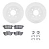 2512-59004 Geoperformance Drilled/Slotted Rotors w/5000 Advanced Brake Pads Kit & Hardware, 1989-1989 Acura/Honda, Position: Rea - image 1