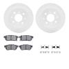 2512-59005 Geoperformance Drilled/Slotted Rotors w/5000 Advanced Brake Pads Kit & Hardware, 1988-2001 Acura/Honda, Position: Rea - image 1
