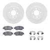 2512-59009 Geoperformance Drilled/Slotted Rotors w/5000 Advanced Brake Pads Kit & Hardware, 1993-1997 Acura/Honda, Position: Fro - image 1
