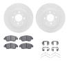 2512-59010 Geoperformance Drilled/Slotted Rotors w/5000 Advanced Brake Pads Kit & Hardware, 2003-2008 Acura/Honda, Position: Fro - image 1
