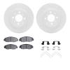 2512-59012 Geoperformance Drilled/Slotted Rotors w/5000 Advanced Brake Pads Kit & Hardware, 1996-2014 Acura/Honda, Position: Fro - image 1