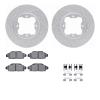2512-59014 Geoperformance Drilled/Slotted Rotors w/5000 Advanced Brake Pads Kit & Hardware, 1990-1993 Acura/Honda, Position: Fro - image 1