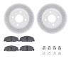 2512-59015 Geoperformance Drilled/Slotted Rotors w/5000 Advanced Brake Pads Kit & Hardware, 1990-2000 Acura/Honda, Position: Fro - image 1