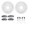 2512-59031 Geoperformance Drilled/Slotted Rotors w/5000 Advanced Brake Pads Kit & Hardware, 2006-2011 Acura/Honda, Position: Fro - image 1