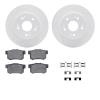 2512-59033 Geoperformance Drilled/Slotted Rotors w/5000 Advanced Brake Pads Kit & Hardware, Fits Select Acura/Honda, Position: R - image 1