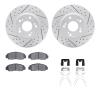 2512-59038 Geoperformance Drilled/Slotted Rotors w/5000 Advanced Brake Pads Kit & Hardware, 2013-2015 Acura/Honda, Position: Fro - image 1