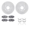 2512-59040 Geoperformance Drilled/Slotted Rotors w/5000 Advanced Brake Pads Kit & Hardware, 2012-2015 Acura/Honda, Position: Fro - image 1