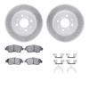 2512-59043 Geoperformance Drilled/Slotted Rotors w/5000 Advanced Brake Pads Kit & Hardware, 2015-2020 Acura/Honda, Position: Fro - image 1