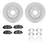 2512-59045 Geoperformance Drilled/Slotted Rotors w/5000 Advanced Brake Pads Kit & Hardware, 2014-2017 Acura/Honda, Position: Fro - image 1