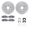 2512-59054 Geoperformance Drilled/Slotted Rotors w/5000 Advanced Brake Pads Kit & Hardware, 1999-2014 Acura/Honda, Position: Fro - image 1