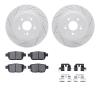 2512-59078 Geoperformance Drilled/Slotted Rotors w/5000 Advanced Brake Pads Kit & Hardware, 2006-2014 Acura/Honda, Position: Rea - image 1