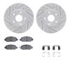 2512-59091 Geoperformance Drilled/Slotted Rotors w/5000 Advanced Brake Pads Kit & Hardware, 2016-2017 Acura/Honda, Position: Fro - image 1