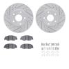 2512-59093 Geoperformance Drilled/Slotted Rotors w/5000 Advanced Brake Pads Kit & Hardware, Fits Select Acura/Honda, Position: F - image 1